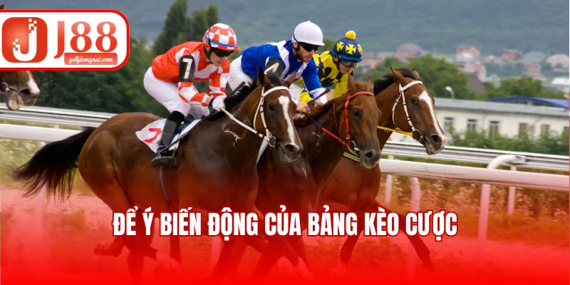 Để ý biến động của bảng kèo cược